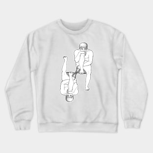 Up and down, the worried guy still stands Crewneck Sweatshirt